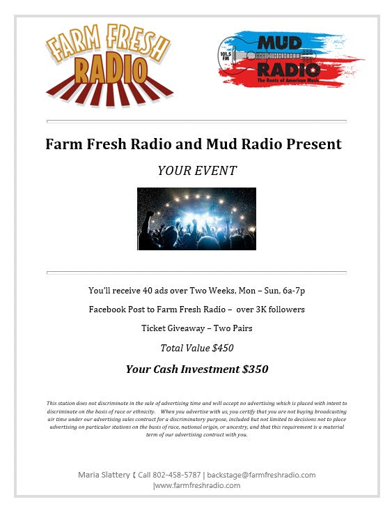 Farm Fresh Radio and Mud Radio Present