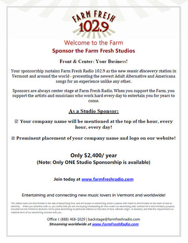 Sponsor The Farm Fresh Studios