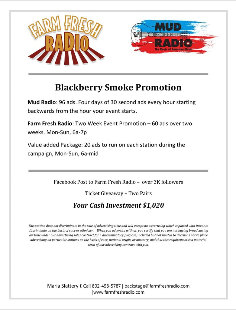 Blackberry Smoke Promotion