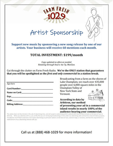 Artist Sponsorship